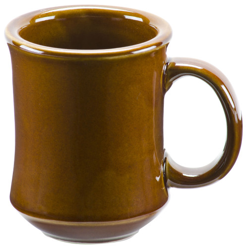 CAC PM-7-C Brown Bell Shaped 7 oz. China Coffee Mug (Provo) - CA75B