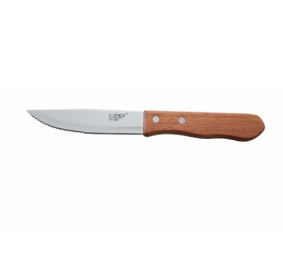 Winco KB-30W Jumbo Steak Knife-Pointed Tip and Wood Handle -12 / Pack