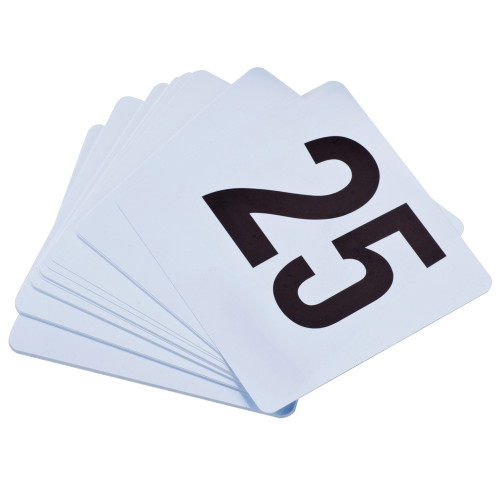 Winco TBN-25 Plastic Table Number Set 1 to 25- 1-25