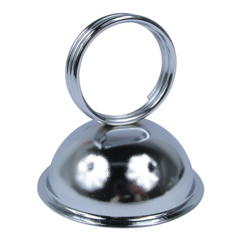 Winco MH-2 2 1/2" Nickel-Plated Stainless Steel Ring-Type Menu / Card Holder - DMH3