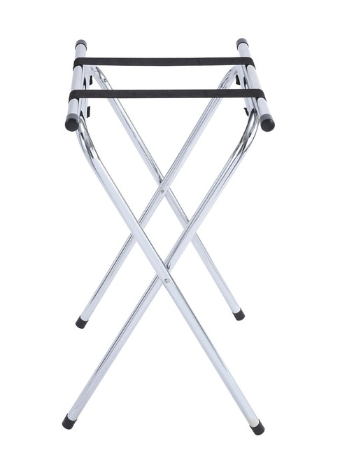 Winco TSY-1A Folding Chrome Double Bar Tray Stand - TST-B