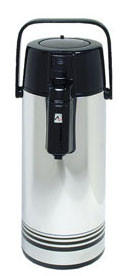 Adcraft AP-25 2.5 Liter Glass Lined Push Button Airpot - AIRPOT
