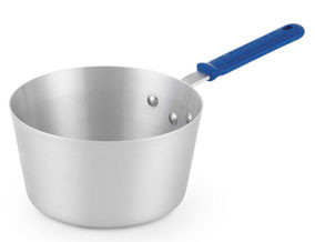 8.5 Qt. Vollrath Wear Ever 434812 Tapered Sauce Pan with Natural Finish and Cool Handle - WEA4348