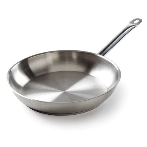 Winco SSFP-8 8" Aluminum-Clad Stainless Steel Fry Pan - FRY8SS