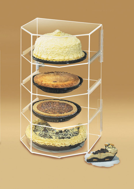 Cal-Mil 252 Classic Four Tier Acrylic Cake and Pie Display Case - 13" x 12 1/2" x 21 1/2"