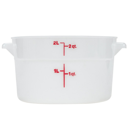 Cambro RFS2 2 Qt. Round White Food Storage Container