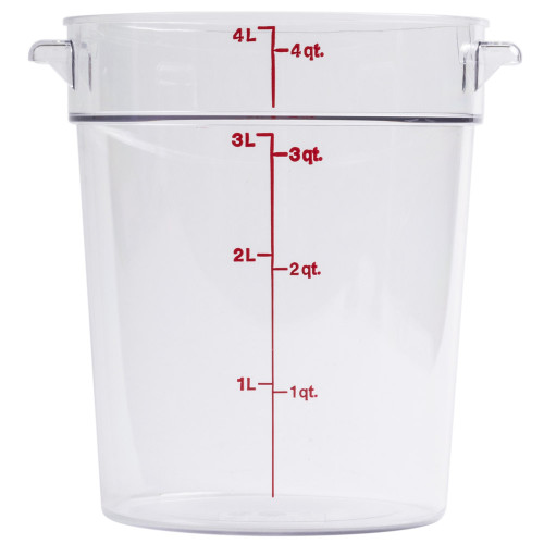 Cambro RFSCW4 Camwear 4 Qt. Clear Round Food Storage Container