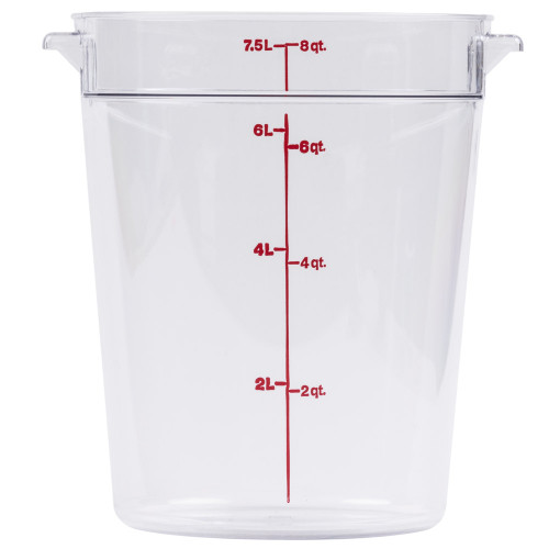 Cambro RFSCW8 Camwear 8 Qt. Clear Round Food Storage Container
