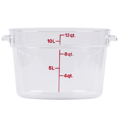 Cambro RFSCW12 Camwear 12 Qt. Clear Round Food Storage Container