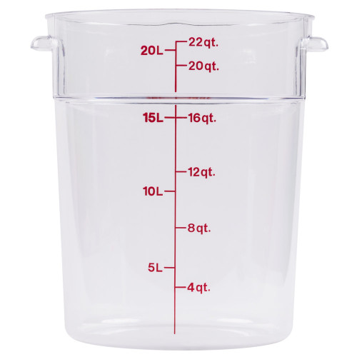 Cambro RFSCW22 Camwear 22 Qt. Clear Round Food Storage Container