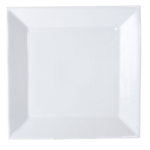 CAC KSE-3 3" Kingsquare China Bright White Square Plate - KSE3