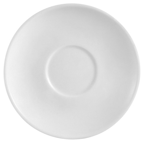 CAC RCN-36 Super White 4 1/2" Clinton Rolled Edge Saucer - WWRESA