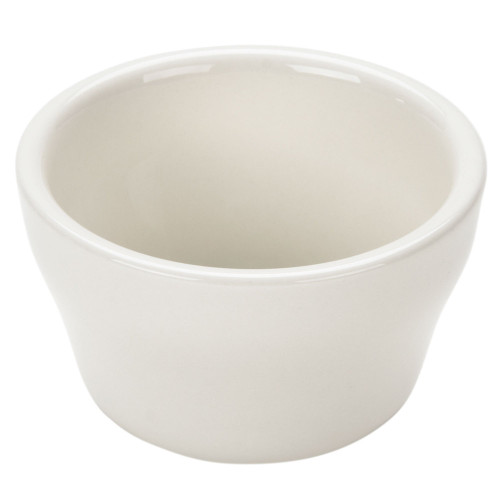 CAC REC-4 American White (Ivory / Eggshell) Wide Rim 7.25 oz. Rolled Edge China Bouillon Cup - WRECB