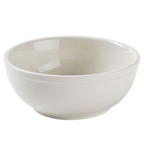 CAC REC-15 American White (Ivory / Eggshell) Wide Rim 12.5 oz. Rolled Edge China Nappie - WREN35