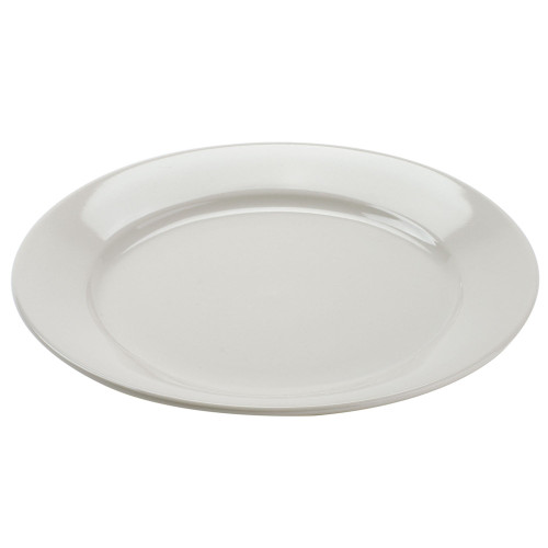 CAC REC-6 / Yanco RE-6 6 1/2" Rolled Edge American White (Ivory / Eggshell) China Plate  - WREP4