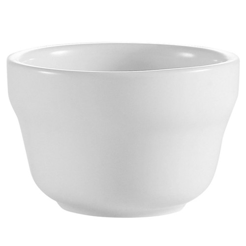 CAC RCN-4 Super White 7 oz. Clinton Rolled Edge Bouillon - WWRECB