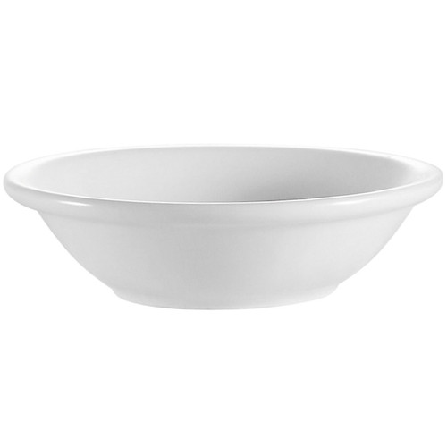 CAC RCN-11 Super White 5 oz. Clinton Rolled Edge Fruit Bowl - WWRE3F