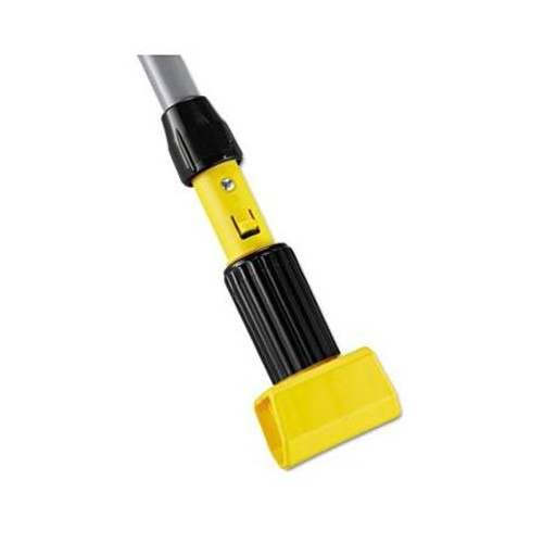 Rubbermaid H245 Gripper® Clamp Style Wet Mop Handle, Plastic Yellow Head, Fiberglass Handle - 54" in Length - MOPHM-C
