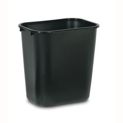 Rubbermaid 2956BK Medium 28 Qt Wastebasket