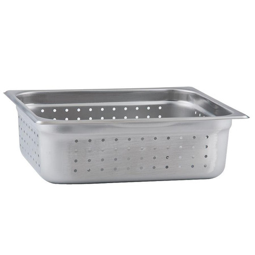 Winco SPHP6 Half Size Perforated Steam Table / Hotel Pan - 6" Deep Anti-Jam.  - HALF-6P