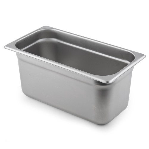 Winco SPJL-306 1/3 Size Standard Weight Anti-Jam Stainless Steel Steam Table / Hotel Pan - 6" Deep  - THIRD-6
