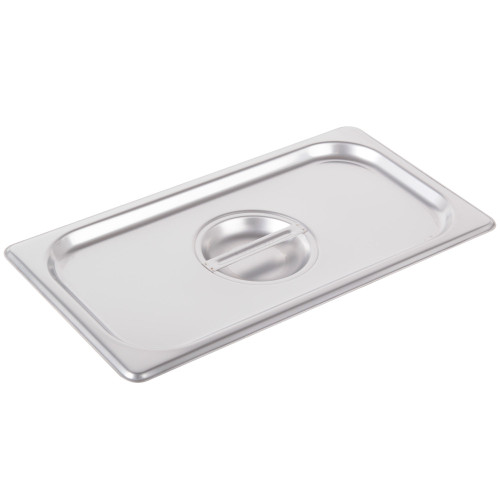 Winco SPSCT 1/3 Size Solid Steam Table / Hotel Pan Cover - THIRD-C