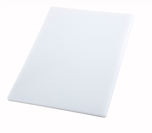 Winco CBWT-1824 18'' x 24'' x 1/2''White Poly Cutting Board - CB1824