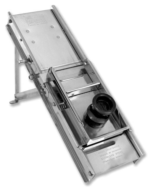 Royal Industires/Bron Coucke 3839 Stainless Steel "Professional" Mandoline with Guard and Built-In 38-Blade Set - MANDOLIN