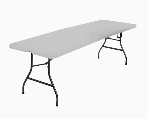 Cosco 3-ft x 8-ft Indoor Rectangle Resin Gray Folding Banquet Table