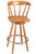 G&A Seating 9850 Colonial Swivel Barstool - Honey