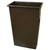 Continental 8322BN 23 Gallon Wall Hugger Brown Trash Can - 3540BR