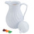 Winco VSW-64W 64 oz White Thermal Swirl Server - SP64WH