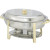 Winco 202 6 Qt. Oval Gold Accent Chafer - GRG6