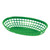 Winco POB-G 10 1/4" x 6 3/4" Green Plastic Oval Fast Food Basket - 366G