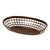Tablecraft 1074BR 9 3/8" x 6" Brown Plastic Oval Fast Food Basket - 366B