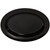 GET ML-14-BK Milano 17" x 12" Black Oval Platter - ML14BK