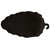 GET LE-1911-BK 19 1/4" x 11" Black Sonoma Melamine Leaf Platter - LE1911B