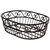 American Metalcraft OSC9 - 9" Wrought Iron Oval Bread Basket w/Scroll Design
