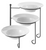 American Metalcraft TTRSMEL7 Three-Tier Plate Stand with Melamine Bowls