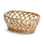 Tablecraft 1136W Natural Open Weave Oval Rattan Basket 9 1/4" x 7" x 3 1/4" - BREAD1136W