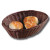 Tablecraft 1476 Brown Oval Rattan Basket 10" x 6 1/2" x 3" - BREAD1476