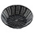 Tablecraft 2475 Black Round Rattan Basket 8 1/2" x 2 1/4" - BREAD2475B