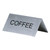 Winco SGN-103 "Coffee" Table Tent Sign Stainless Steel - TS-CFE