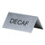 Winco SGN-102 "Decaf" Table Tent Sign Stainless Steel - TS-DEC