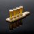 Anchor Hocking 90038 Four-Hole Natural Finish Wood Beer Flight Sampler Paddle - 14 1/2" x 3 1/2" x 5/8" - AH90038