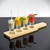Anchor Hocking 90038 Four-Hole Natural Finish Wood Beer Flight Sampler Paddle - 14 1/2" x 3 1/2" x 5/8" - AH90038