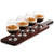 Libbey 96381 Four-Hole Mahogany Finish Wood Beer Flight Sampler Paddle - 16 7/8" x 3 3/4" x 5/8" - L96381