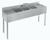 Krowne Metal 18-63C - 72" Three-Compartment Bar Sink - 1800 Series