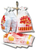 Benchmark 83001 12" x 18" Printed Plastic Cotton Candy Bag - 100 / Pack