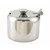 Winco T-710 10 oz Stainless Steel Condiment / Cheese / Sugar Bowl with Hinged Lid - T710